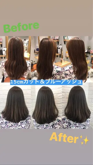 セミロング カラー ヘアアレンジ 個室で似合わせ好印象 🧡外山弥千代のヘアスタイル
