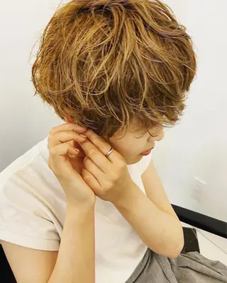 ショート パーマ ショート/ボブ /パーマ🌿柏原良亮のヘアスタイル