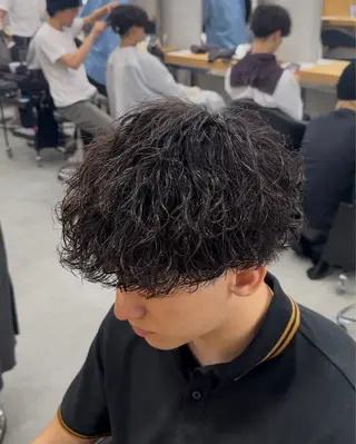 ショート カラー パーマ ヘアアレンジ メンズ キッズ 福田 朝輝のヘアスタイル