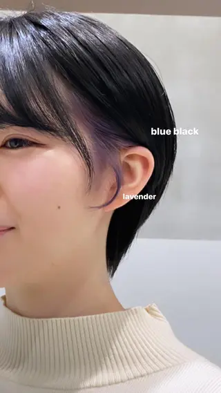 ショート カラー 艶感/ナチュラル 🩵amiのヘアスタイル