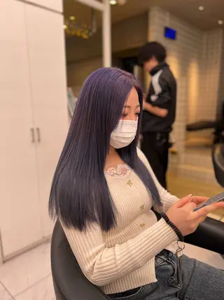 ロング カラー ヘアアレンジ 透明感×韓流ハイ トーン🫧RYUTAのヘアスタイル