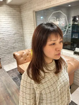 セミロング 宇川 湧也のヘアスタイル