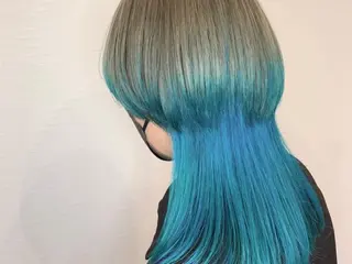 ミディアム カラー ヘアカラー&縮毛矯正 STAR☆RIVERのヘアスタイル