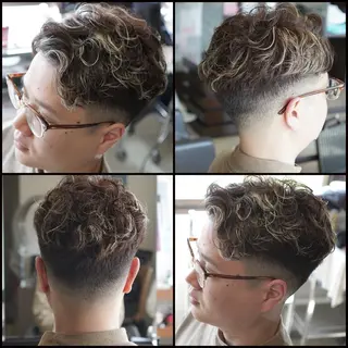 ショート カラー パーマ メンズ 中島 剛のヘアスタイル