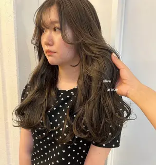 カラー yuzu /韓国ヘア / 透明感カラー🎀のヘアスタイル