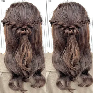ヘアアレンジ ヘアメ🎀推しカラー 🥣横浜/しほ🧸のヘアスタイル