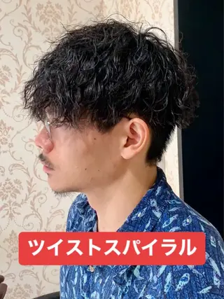 ショート パーマ メンズ メンズパーマ&メンズ 縮毛矯正/平野/渋谷のヘアスタイル