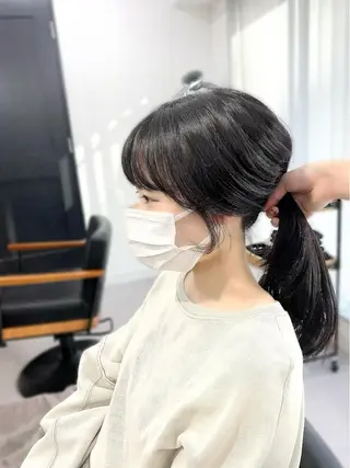セミロング カラー パーマ ヘアアレンジ メンズ キッズ ネイル マツエク・マツパ アイブロウ レイヤーカット 🌿透け感カラーのヘアスタイル
