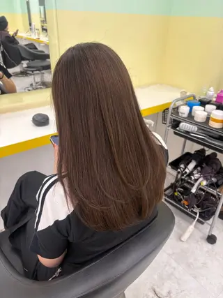 ロング カラー ベージュ×レイヤー 🤎横浜/miu🤎のヘアスタイル