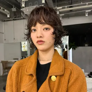 ショート 🌀渋谷ボブパーマ 🌀河野瑠太のヘアスタイル