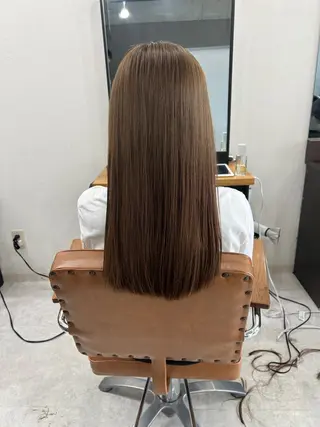 ロング カラー カズキ🌼曲がる 縮毛矯正のヘアスタイル