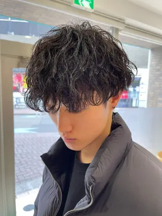 ショート パーマ メンズ メンズパーマ特化/ メッシュ/薫/店長のヘアスタイル