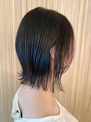 ミディアム くせ毛×ショート 上岡勇祐のヘアスタイル