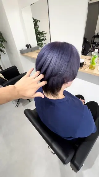 ミディアム ケアブリーチ 黒瀬有汰のヘアスタイル