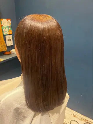 セミロング 艶髪 藤原まいこのヘアスタイル