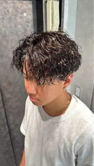 ショート パーマ ヘアアレンジ メンズ メンズヘア静岡 ✂︎Ryuheiのヘアスタイル