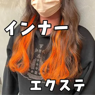 セミロング ❤️‍🔥シールエク ＋カラー京❤️‍🔥のヘアスタイル