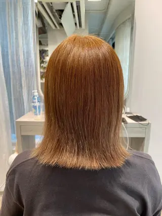 ミディアム ハッシュカット 暖色カラー/伊藤菜月のヘアスタイル