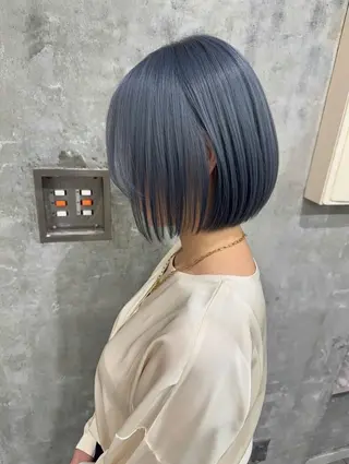 ミディアム カラー ヘアアレンジ ハイトーン特化🤍 浦住のヘアスタイル