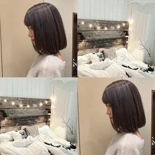 ミディアム カラー 【完全個室】髪質改善 暖色カラー/山崎唯奈のヘアスタイル