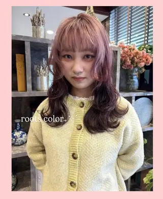 セミロング カラー くびれヘア/髪質改善 はるのヘアスタイル
