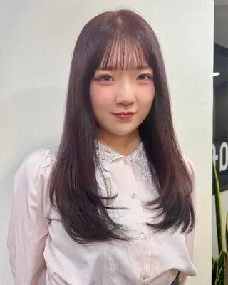 ロング カラー 韓国ヘア 🎀華澄のヘアスタイル