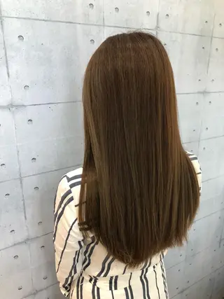 ロング カラー 金沢 広美のヘアスタイル