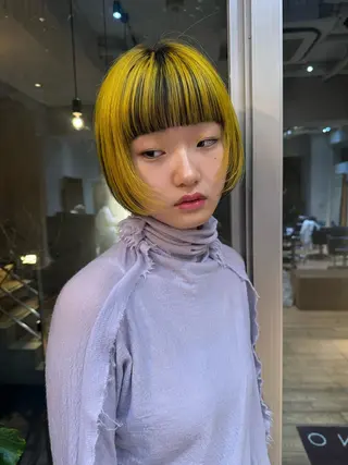 ショート カラー ボブ/ショート 吉田竣のヘアスタイル