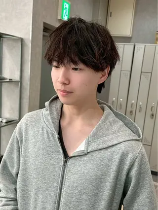 カラー パーマ メンズ かのん/メンズ毛流れ 特化/曲がる縮毛矯正のヘアスタイル