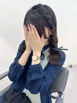 ロング ヘアアレンジ 透明感カラー 💞みどりのヘアスタイル