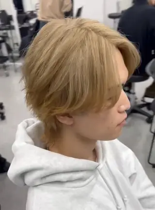 カラー メンズ 💈フェザーパーマ 須賀俊介💈のヘアスタイル