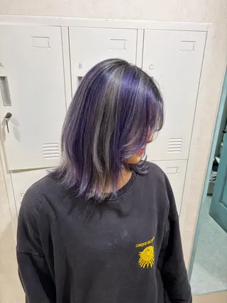 ミディアム 韓国風/艶髪/縮毛/ ストレート/もえかのヘアスタイル