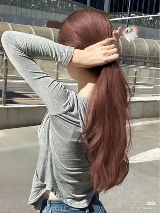 ロング カラー 🎀暖色/ラベンダー /paru🤍のヘアスタイル