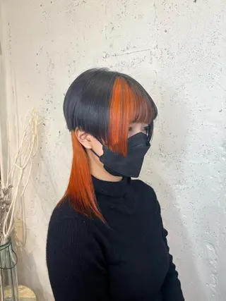 ミディアム カラー 透明感ハイトーン🦄 キラ🌈のヘアスタイル