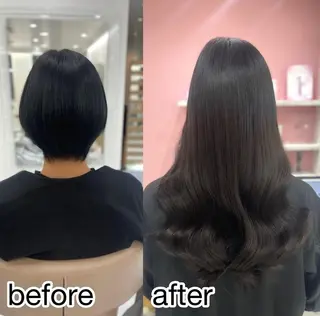 カラー セミロング 桃屋 桃屋のヘアスタイル