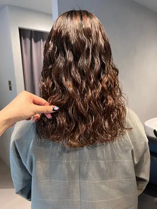 セミロング 🌿朝5分でお洒落 パーマスタイル🌿のヘアスタイル