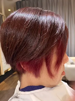 ショート カラー 福本 好子のヘアスタイル
