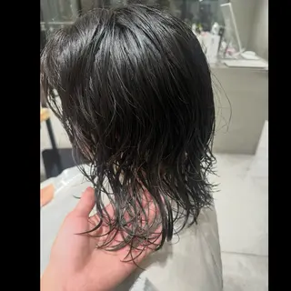 ミディアム パーマ MINX/ボブ/ レイヤー/田中元翔のヘアスタイル