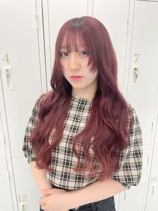 ロング カラー 渋谷美容師 ユイのヘアスタイル