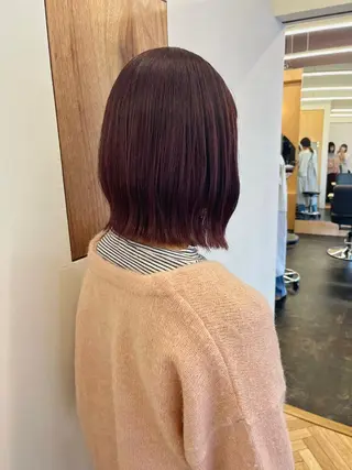 ミディアム 西山 紗耶香🪽 透明感カラー/ボブのヘアスタイル