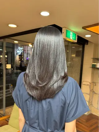 セミロング カラー 矢野 晃平のヘアスタイル