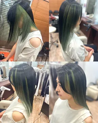 ロング カラー 宇都 唯のヘアスタイル