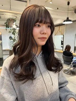 ミディアム カラー 赤み消しカラー/ ナチュラル/トモキのヘアスタイル