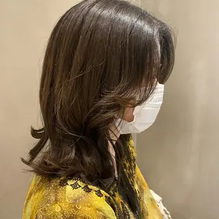 セミロング 顔周りカット・相談 レイヤーも◎しずくのヘアスタイル