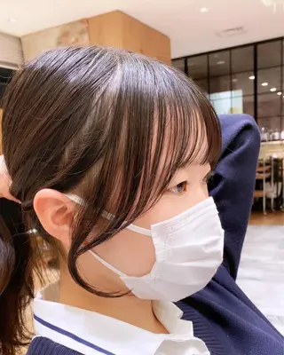 ミディアム 顔まわりカット🌟 くびれヘア/寺門遥輝のヘアスタイル