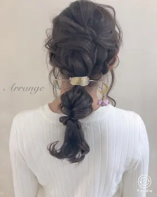 セミロング ヘアアレンジ 柳澤 興輝のヘアスタイル