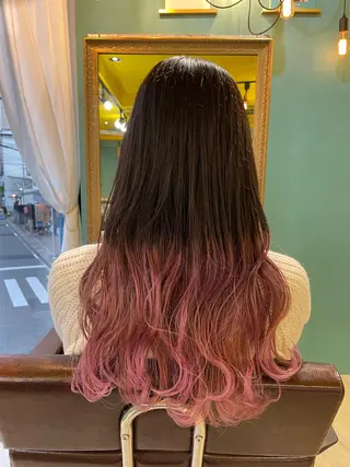 ロング カラー 末石 智のヘアスタイル