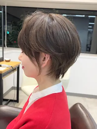 ショート 韓国風レイヤー ショート/犬塚 優介のヘアスタイル