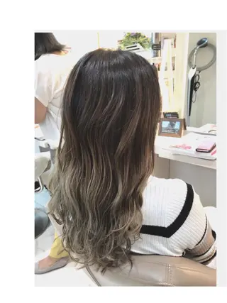 ミディアム カラー 山崎俊輔/髪質改善 /バレイヤージュのヘアスタイル