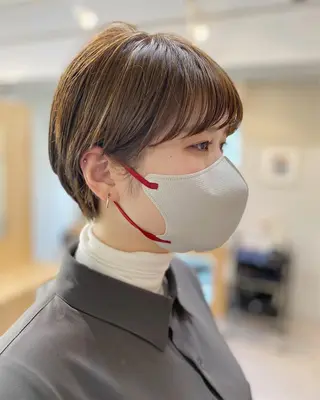 ショート カラー ノグチ ユウキ/ボブのヘアスタイル